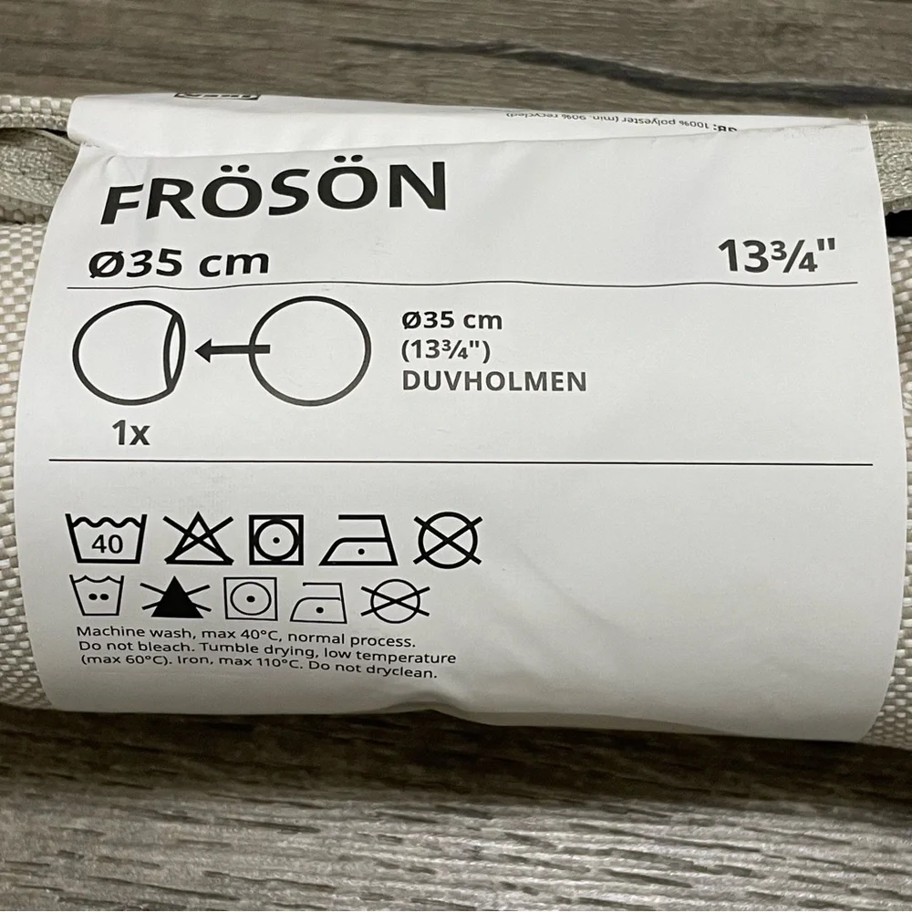 IKEA FROSON Cover ONLY For Chair Cushion, Outdoor Beige 35 cm, 13 3/4